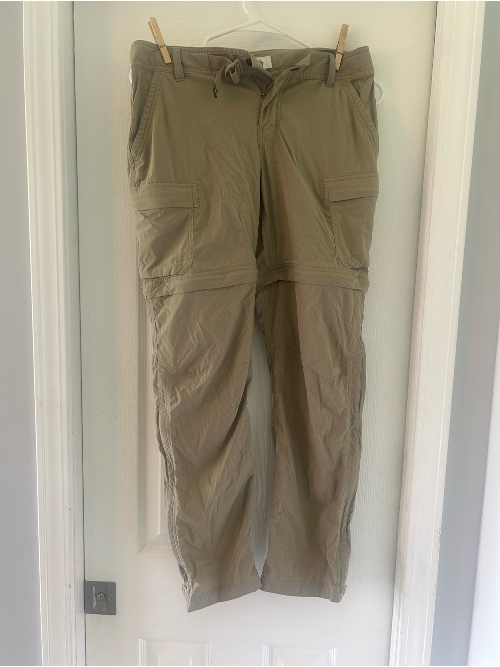 REI Co-op Sahara Convertible Hiking Pants Tan Zip Off Cargo Women's 6 Petite